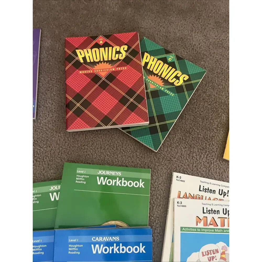 Grades 1-5 Activity School Workbooks, Lot of 5, VG , Variety. Nice.
